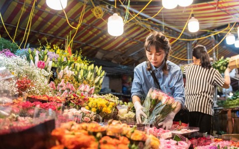 Thị trường hoa Đà Lạt kém sôi động